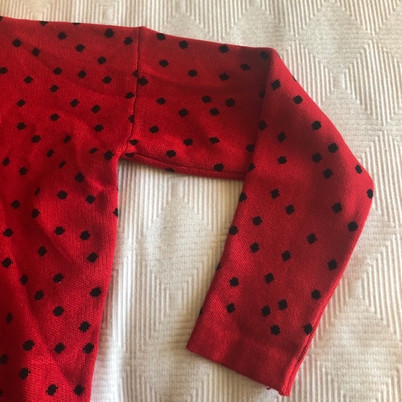Willow & Page Red Sweater with Black Polka Dots - Picture 6 of 8
